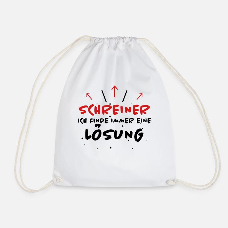 Schreiner Spruch Beruf Lustiges Schreiner Geschenk - Turnbeutel - Weiß