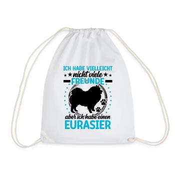 Eurasier is my friend Eurasian Spitz - Drawstring Bag - white - Front