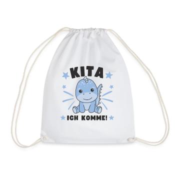 Kita Je viens à la garderie enfant Dino - Sac de sport léger - blanc - Devant
