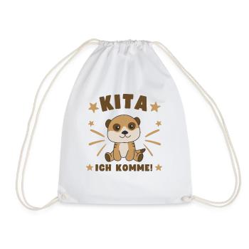 Kita J’arrive garderie enfant suricate - Sac de sport léger - blanc - Devant