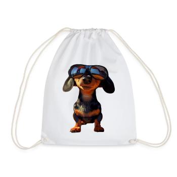 Dachshund, Dachshund, Miniature Dachshund, Dachshund Club, Dachshund - Drawstring Bag - white - Front
