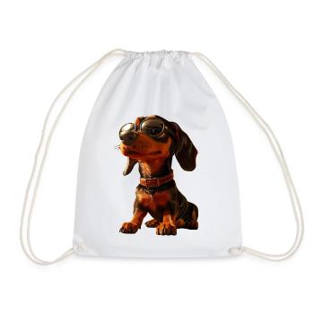 Dachshund, Dachshund, Miniature Dachshund, Dachshund Club, Dachshund - Drawstring Bag - white - Front
