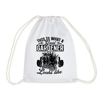 This is what a great gardener looks like - Hobby G - Drawstring Bag - white - Front