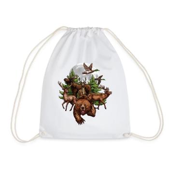 T-shirt for a hunter-Hunter's gift idea - Drawstring Bag - white - Front
