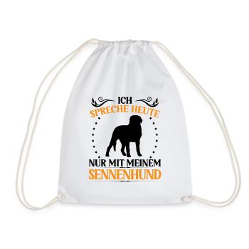 Sennenhund Spreche nur mit Schweizer Sennenhund - Turnbeutel - Weiß - Vorne