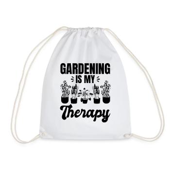 Gardening is My Therapy - Landscaping Hobby Garden - Drawstring Bag - white - Front