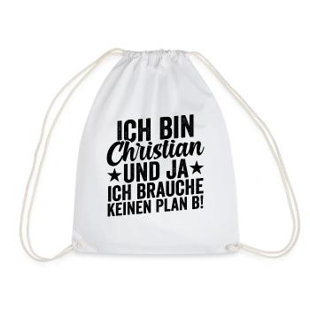 Vorname Chris Christian - Turnbeutel - Weiß - Vorne