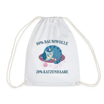 Katzen Katzenhaare Katzenliebhaber - Turnbeutel - Weiß - Vorne