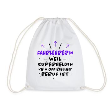 Fahrlehrerin Fahrschule Witz Fahrlehrerin Geschenk - Turnbeutel - Weiß - Vorne