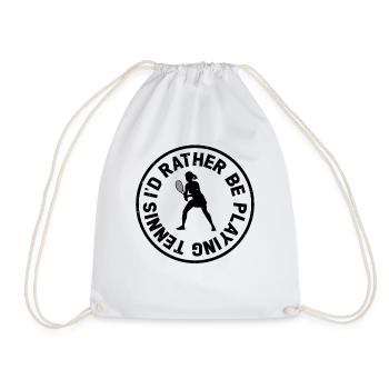 Jeu de tennis Tennis Sport - Je préfère jouer à T - Sac de sport léger - blanc - Devant