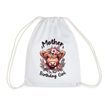 Mother Of The Birthday Girl - Drawstring Bag - white - Front