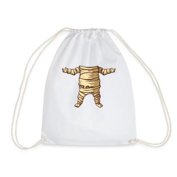 Scary Mummy Halloween Costume Disguise - Drawstring Bag - white - Front