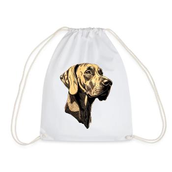 Great Dane Hatz Male Saupacker Great Dane - Drawstring Bag - white - Front
