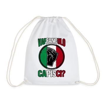 Italy Italian Capisci Vaffanculo - Drawstring Bag - white - Front