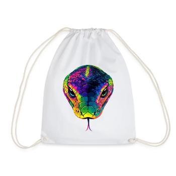 Serpent Python Cobra Mamba Serpent à sonnettes Serpent - Sac de sport léger - blanc - Devant