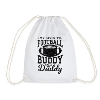 My Favorite Football Buddy calls me Daddy Football - Drawstring Bag - white - Front