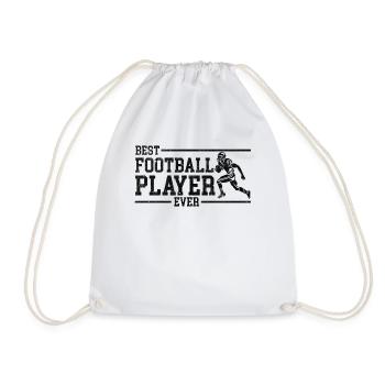 Best Football Player ever - Football Season Footba - Drawstring Bag - white - Front