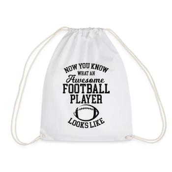 Awesome Football Player Looks Like - Football - Turnbeutel - Weiß - Vorne