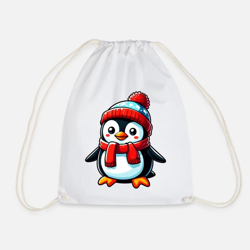Pinguin - Turnbeutel - Weiß