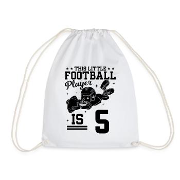 Joueur de football de 5 ans - 5ème anniversaire Footbal - Sac de sport léger - blanc - Devant