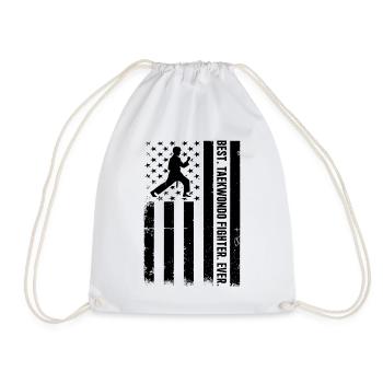 Meilleur combattant de taekwondo de tous les temps - Taekwondo US Flag - Sac de sport léger - blanc - Devant