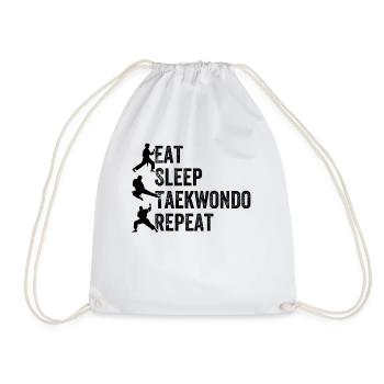 Manger Dormir Taekwondo Répéter - Taekwondo - Sac de sport léger - blanc - Devant