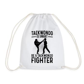 Taekwondo is smart Be a Taekwondo Fighter - Turnbeutel - Weiß - Vorne