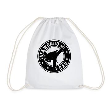 Taekwondo Dad Taekwondo Fighter - Drawstring Bag - white - Front