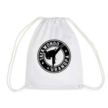 Taekwondo Grandpa Taekwondo Fighter - Drawstring Bag - white - Front