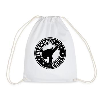 Taekwondo Uncle Taekwondo Fighter - Drawstring Bag - white - Front