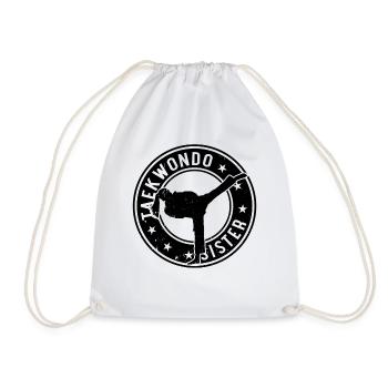Taekwondo Sister Taekwondo Fighter - Drawstring Bag - white - Front