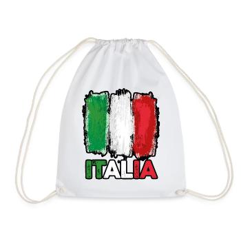 Italia Italian Italian Italy - Drawstring Bag - white - Front