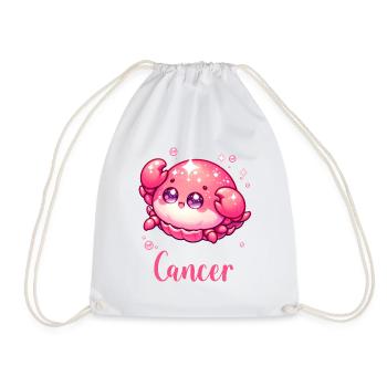 Doux Cancer Zodiaque Astrologie Cadeau - Sac de sport léger - blanc - Devant
