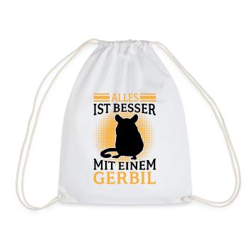 Tout va mieux avec Gerbille Rongeur Gerbille - Sac de sport léger - blanc - Devant