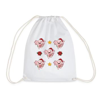 Axolotl Noël Hiver Animaux Axolotls - Sac de sport léger - blanc - Devant