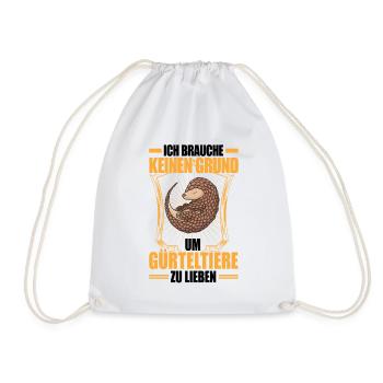 Armadillo No Reason Armadillo Armadillo Armadillo - Drawstring Bag - white - Front