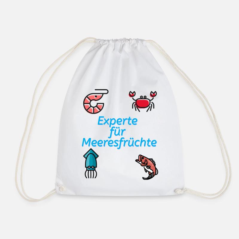 Seafood Expert - Drawstring Bag - white