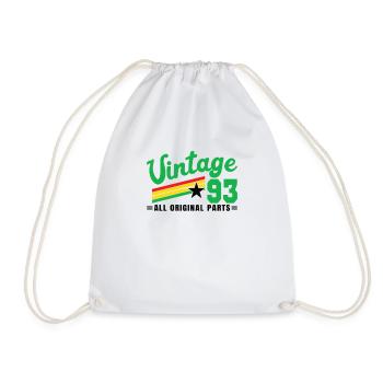 1993 Birthday Vintage All Original Parts No III - Drawstring Bag - white - Front