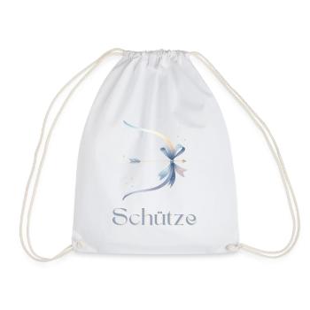 Elegantes Schütze Sternzeichen Aquarell Geschenk - Turnbeutel - Weiß - Vorne