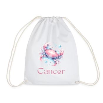 Élégant cadeau d’aquarelle du zodiaque du Cancer - Sac de sport léger - blanc - Devant