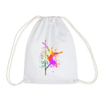 Pole Dance Bar Fitness Women Pole Dance - Drawstring Bag - white - Front
