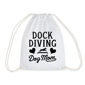 Dock Diving Spruch Dog Diving Dock Diving Geschenk - Turnbeutel - Weiß - Vorne