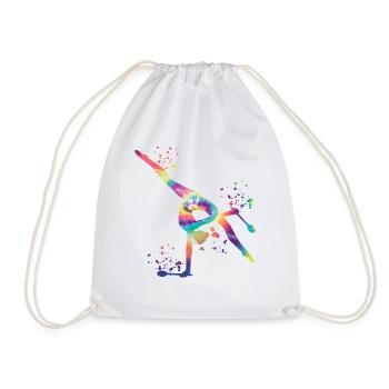 Gymnaste avec clubs Gymnastique rythmique - Sac de sport léger - blanc - Devant