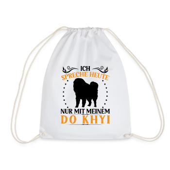 Talk only to Do Khyi Tibetan Mastiff Tibetan Mastiff - Drawstring Bag - white - Front
