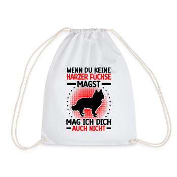 Harz fox doesn't like you Old German herding dog - Drawstring Bag - white - Front
