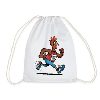 Funny Torkey Trot - Drawstring Bag - white - Front