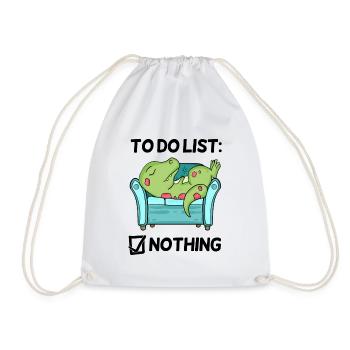Drôle de dicton - Liste de choses à faire - Sac de sport léger - blanc - Devant
