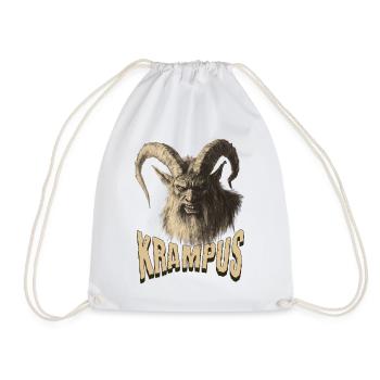 Krampus mit Schriftzug - Turnbeutel - Weiß - Vorne