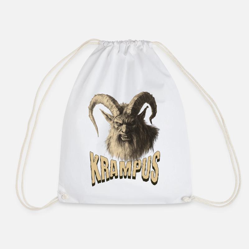 Krampus mit Schriftzug - Turnbeutel - Weiß