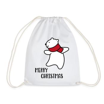 Merry Christmas - Drawstring Bag - white - Front